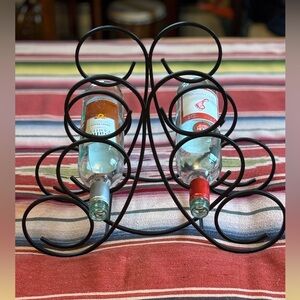 Black Metal Wine Rack